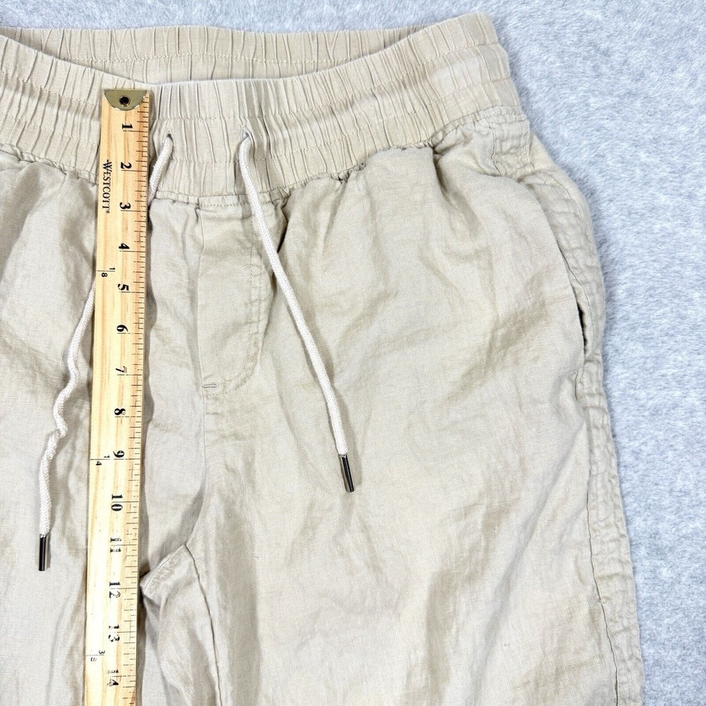 Quince Beige Wide Leg Linen Pants - Large - Picture 13 of 16